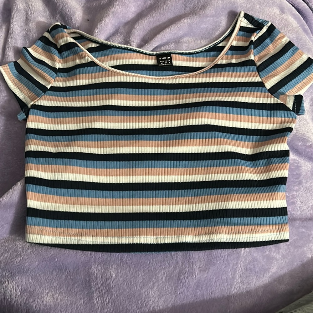 striped shein shirt